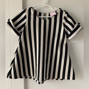 Black and White Textured Dress